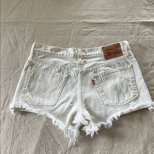 Levi's Cream Jean Shorts for Women